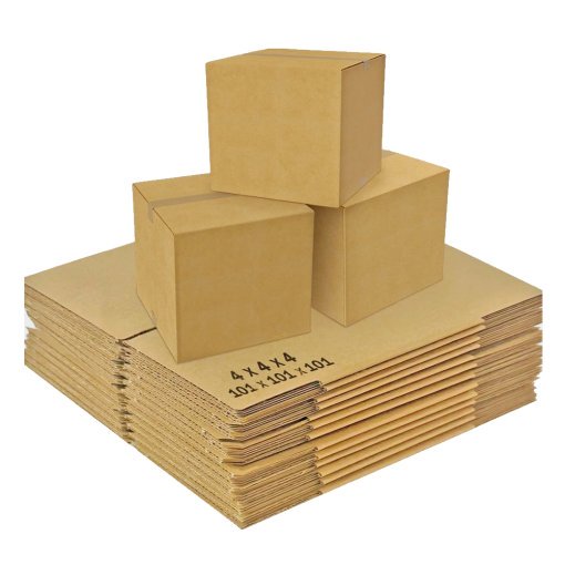 Small Single Wall Cube Boxes 4" x 4" x 4" (102 x 102 x 102 mm)