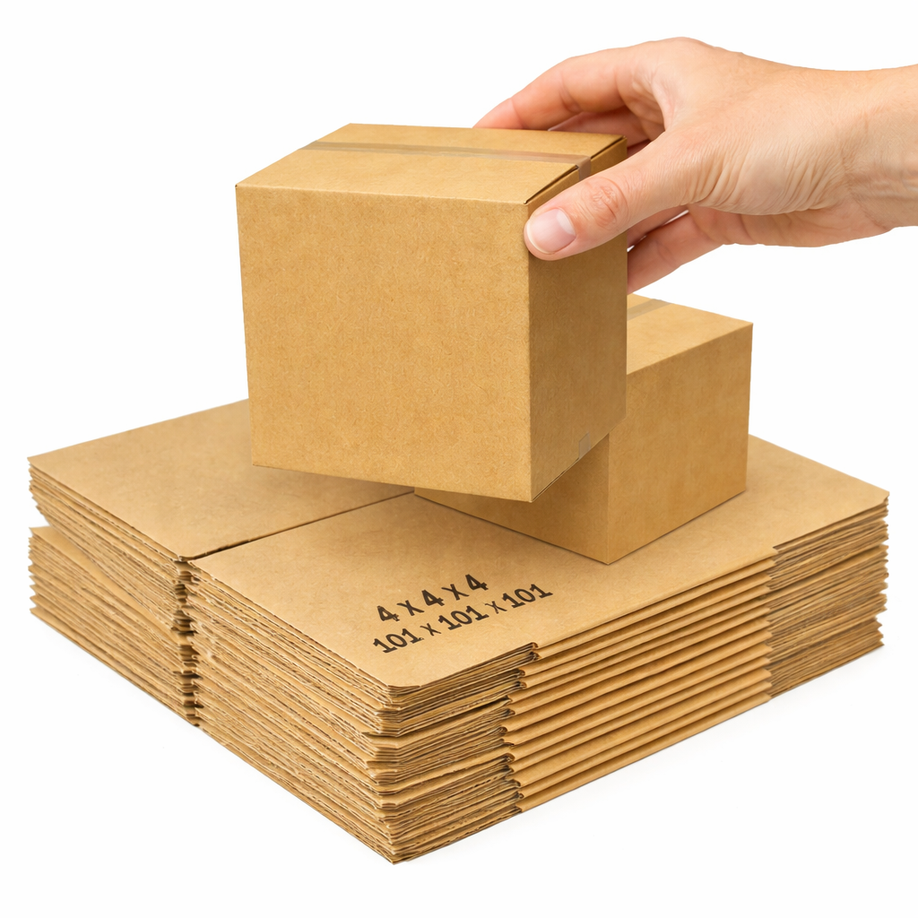 Small Single Wall Cube Boxes 4" x 4" x 4" (102 x 102 x 102 mm) - Image 2