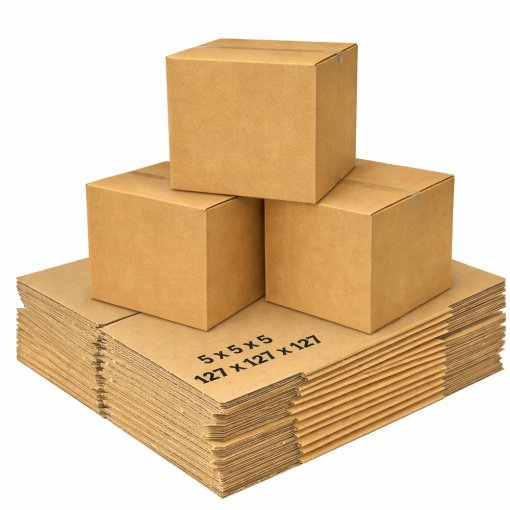 Small Single Wall Cube Boxes 5" x 5" x 5" (127 x 127 x 127 mm)