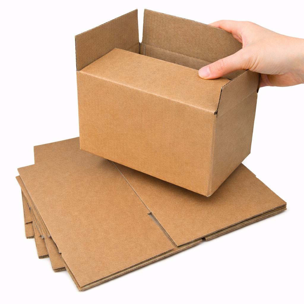 Small Single Wall Cardboard Boxes 8" x 6" x 4" (203 x 152 x 102 mm - Image 2
