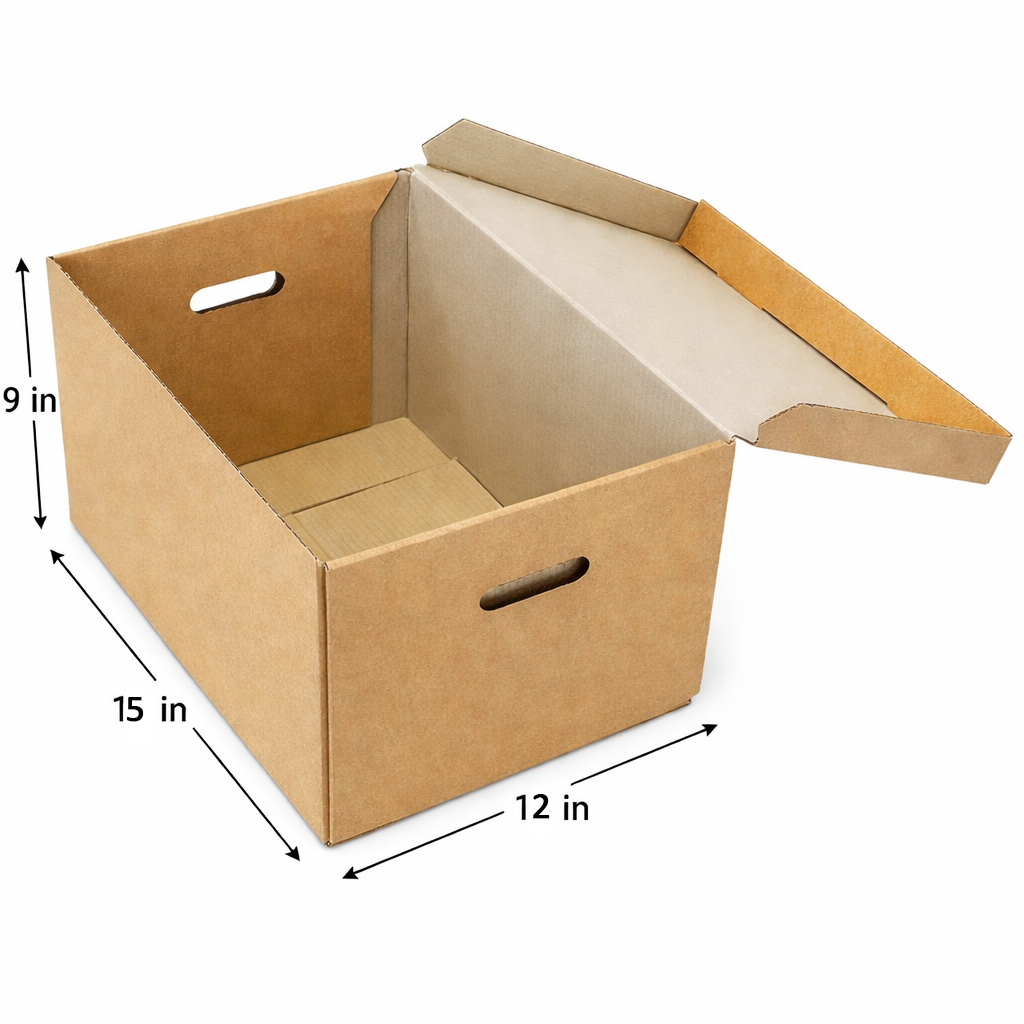 Archive Boxes with Handles 15" x 12" x 9" (395 x 310 x 255 mm) - Image 3