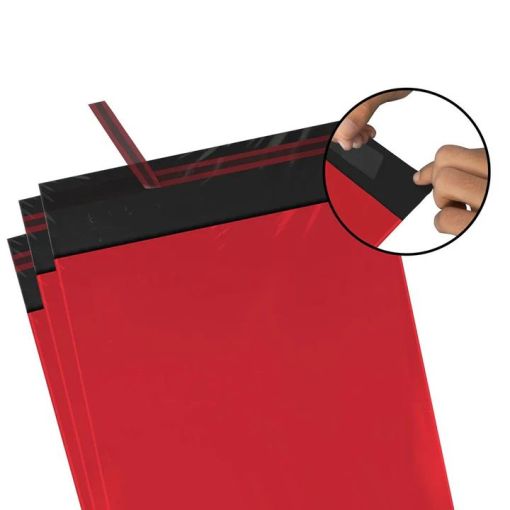 Red Postage Poly Mailing Bags 6" x 9" - 165x230mm - Image 5