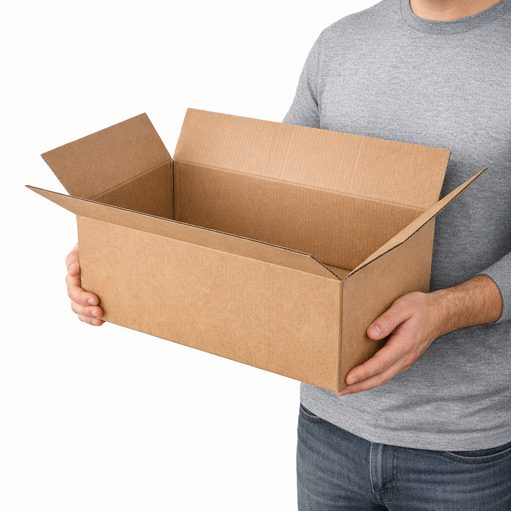 Single Wall Cardboard Boxes 17" x 10" x 5" (430 x 265 x 127 mm) - Image 2