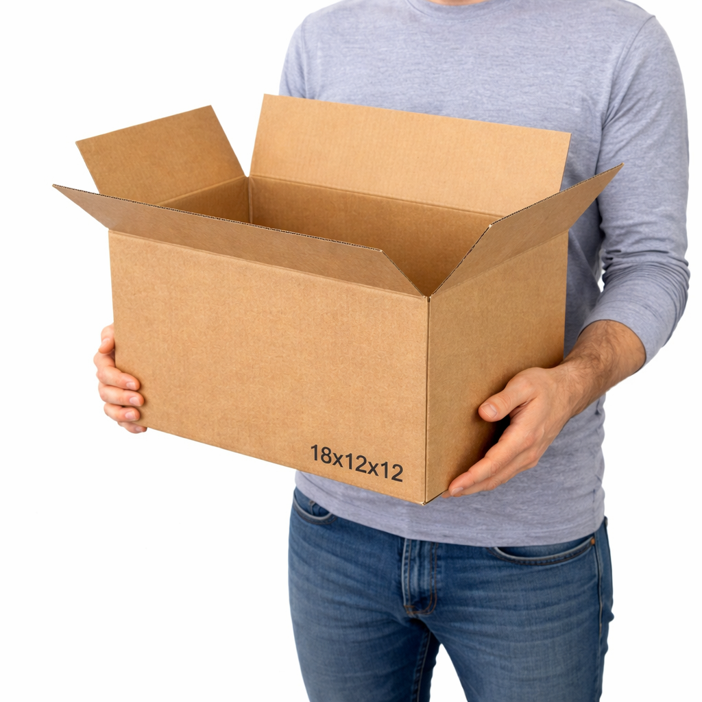 Single Wall Cardboard Boxes 18" x 12" x 12" (457 x 305 x 305 mm) - Image 2
