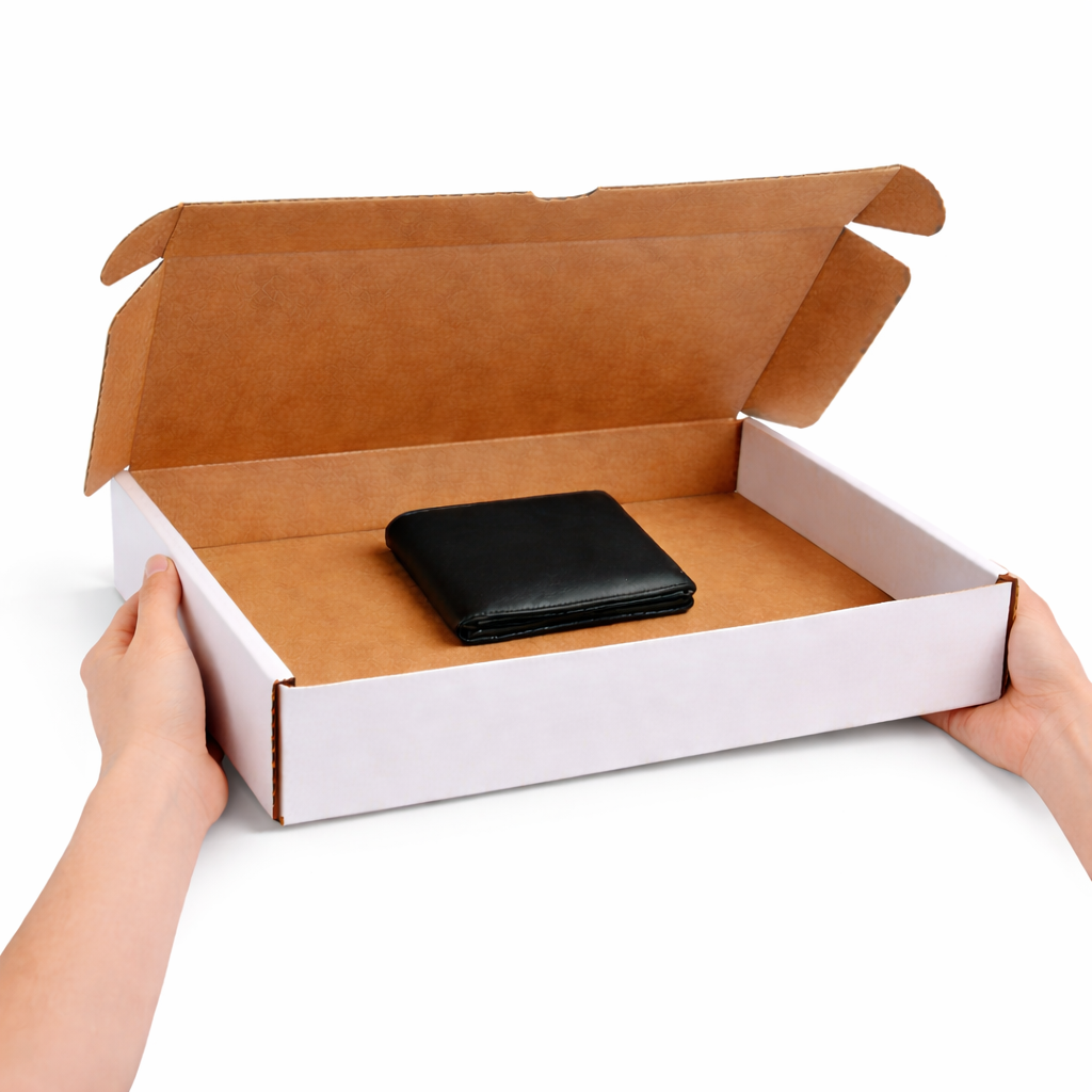 White Die Cut Parcel Postal Boxes 16"x14"x3" (440 x 350 x 80 mm) - Image 4