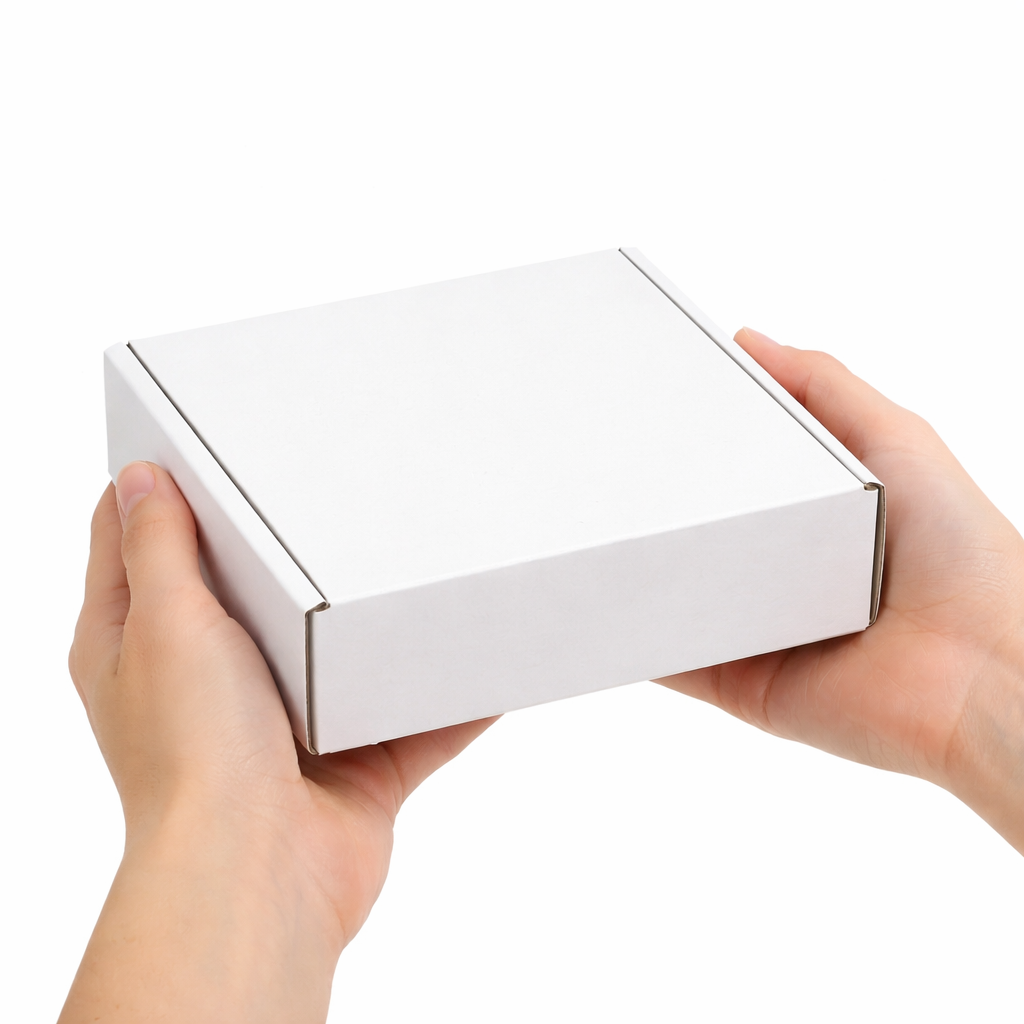 White Small Parcel Postal Boxes 5.5"x5"x2" 140 x 130 x 50mm - Image 2