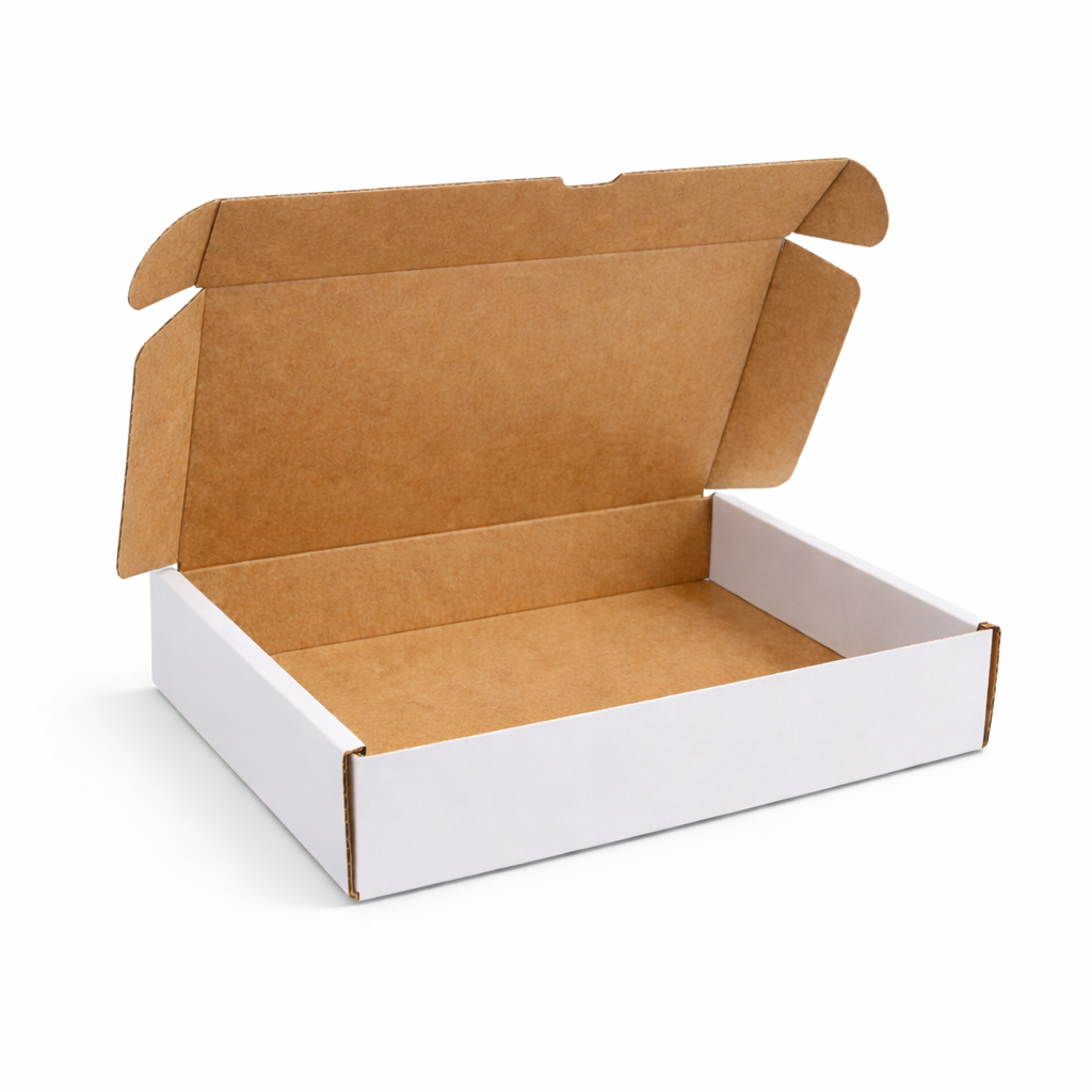 White Parcel Postal Boxes 10"x8"x2" 250x210x50mm