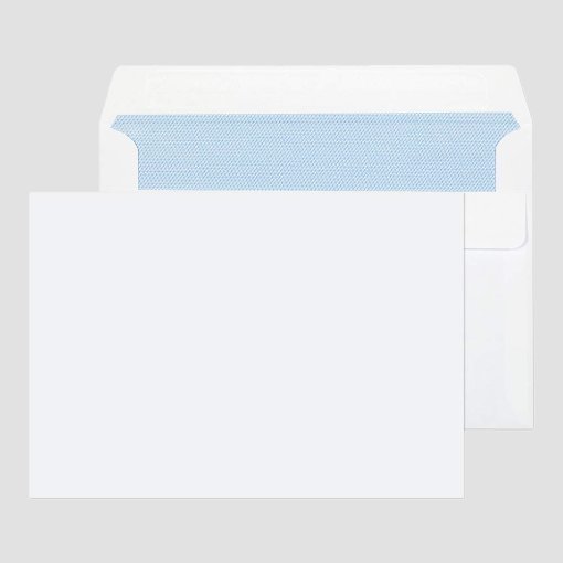 C6 White Plain Self Seal Envelopes 114x162mm