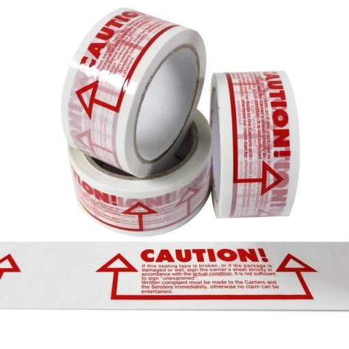 Caution Printed Low Noise Sealing Tape 48mm x 66m