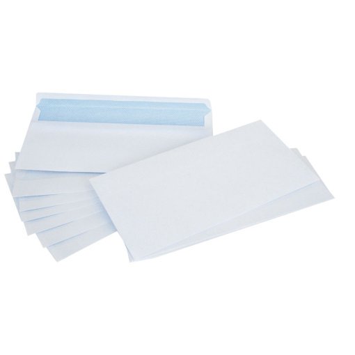 DL White Plain Self Seal Envelopes 110x220mm , 80gsm