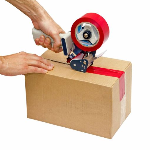 Red Coloured Low Noise Strong Packing Tape 50mm x 66m 2" - Image 2