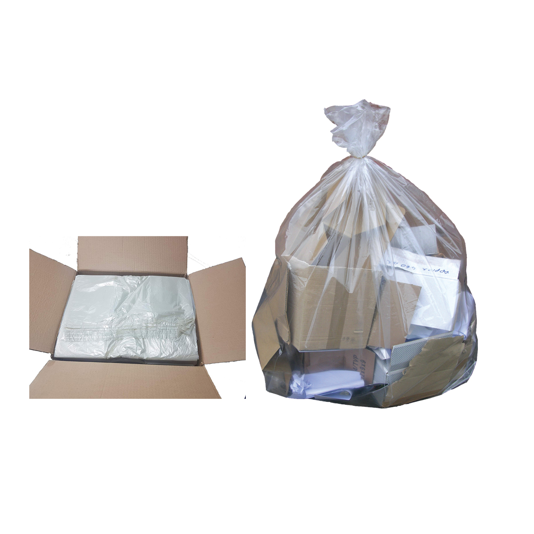 Clear Economy Range Refuse Sacks, 120 Gauge - 18"x29"x39"