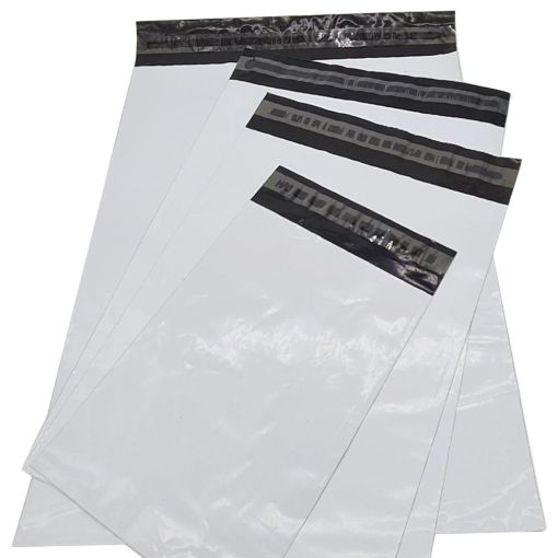 White Strong Postage Poly Mailing Bags 17" x 24" - 430x600mm - Image 3