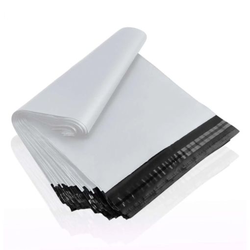 White Strong Postage Poly Mailing Bags 17" x 24" - 430x600mm - Image 2