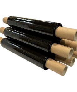 Black Extended Core Pallet Stretch Wrap 400mm x 200m 23mu