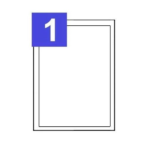 A4 Sheets of Printer Address Labels - 1 Per Sheet