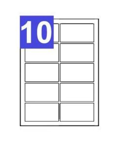 A4 Sheets of Print Address Labels - 10 Per Sheet