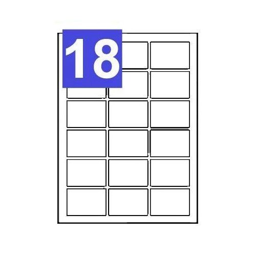 A4 Sheets of Print Address Labels - 18 Per Sheet