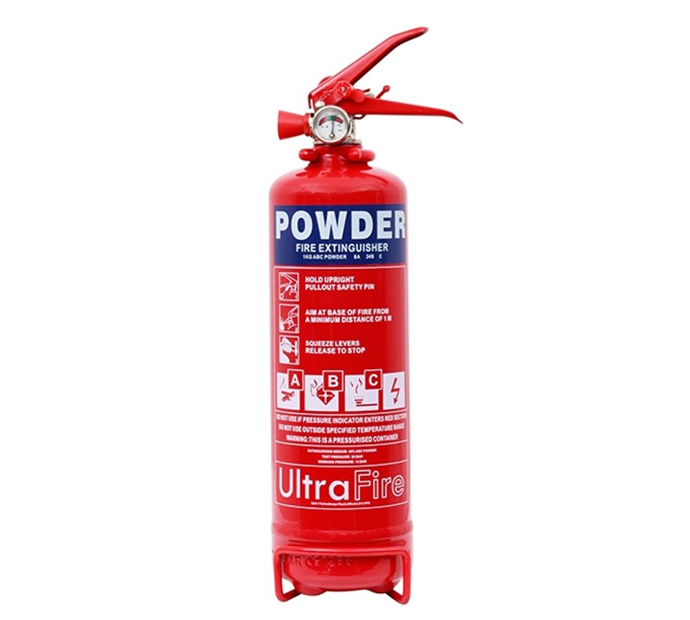 1kg ABC Dry Powder Fire Extinguishers With Brackets - 10