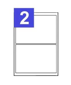 A4 Sheets of Printer Address Labels - 2 Per Sheet