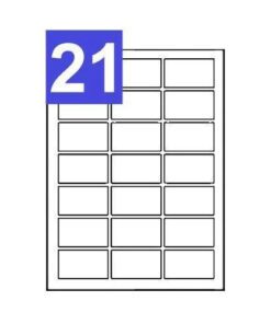 A4 Sheets of Print Address Labels - 21 Per Sheet