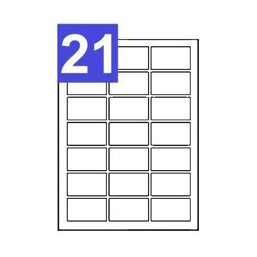 A4 Sheets of Print Address Labels - 21 Per Sheet