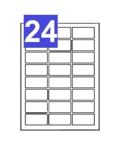 A4 Sheets of Print Address Labels - 24 Per Sheet