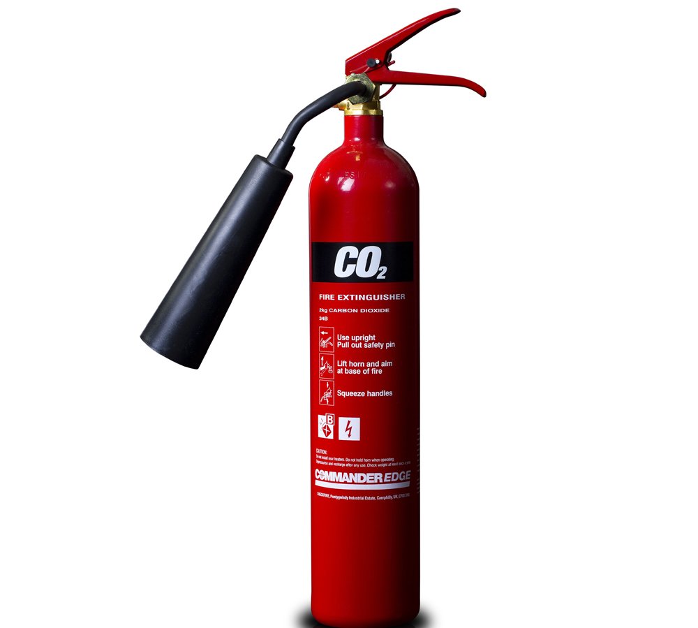 2kg CO2 Carbon Dioxide Fire Extinguishers With Brackets - 1