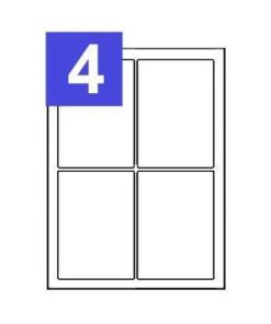 A4 Sheets of Printing Address Labels - 4 Per Sheet