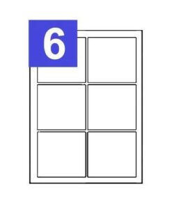 A4 Sheets of Printing Address Labels - 6 Per Sheet
