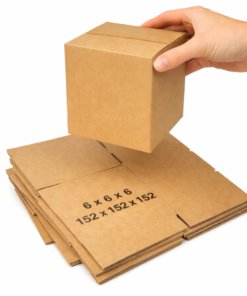 Alternative view of Single Wall Cube Cardboard Boxes 6" x 6" x 6" (152 x 152 x 152 mm)