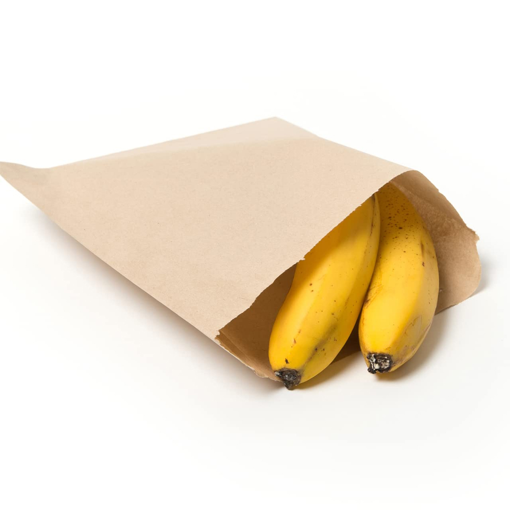 Brown Strung Kraft Paper Fruit Bags 7"x7" (178mm x 178mm) - 20000
