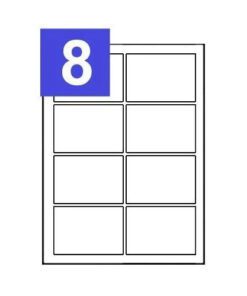A4 Sheets of Print Address Labels - 8 Per Sheet