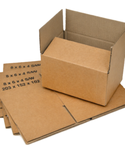 Small Single Wall Cardboard Boxes 8" x 6" x 4" (203 x 152 x 102 mm