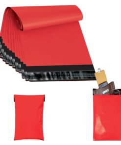 Red Postage Poly Mailing Bags 6" x 9" - 165x230mm