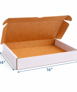 Alternative view of White Die Cut Parcel Postal Boxes 16"x14"x3" (440 x 350 x 80 mm)