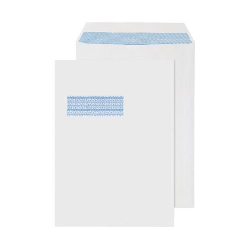 C4/A4 White Window Self Seal Envelopes 324x229mm , 90gsm