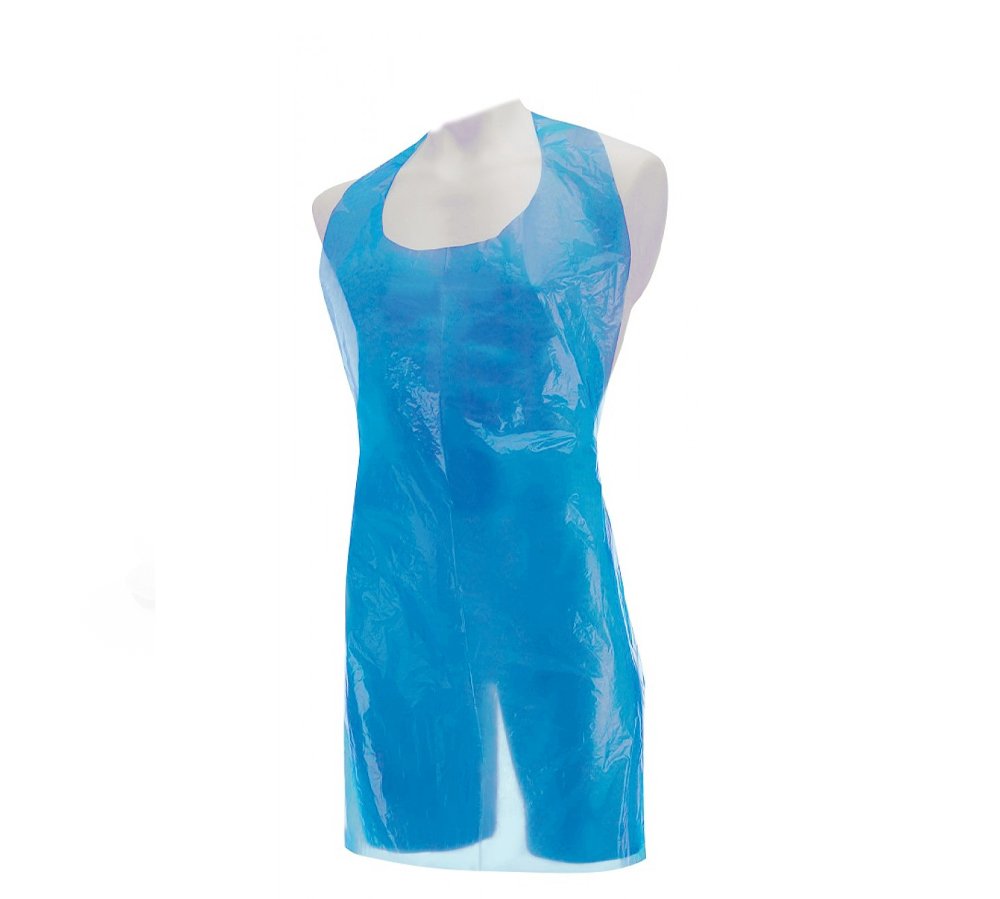 Strong Disposable Blue Kitchen Aprons 27x42" - 200