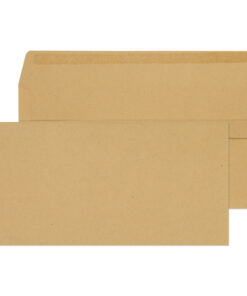 DL Manilla Plain Self Seal Brown Envelopes 110x220mm 80gsm