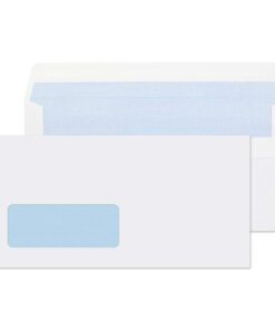 DL White With Address Window Self Seal Envelopes 110x220mm , 80gsm