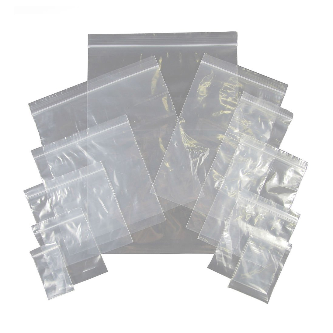 Size 55 x 55mm Grip Seal Resealable Poly Bags 2.25" x 2.25" - 100