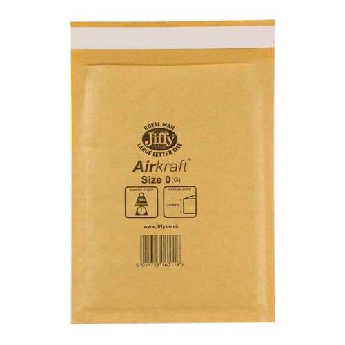 Jiffy Airkraft Size 0 Padded Envelopes 140x195mm