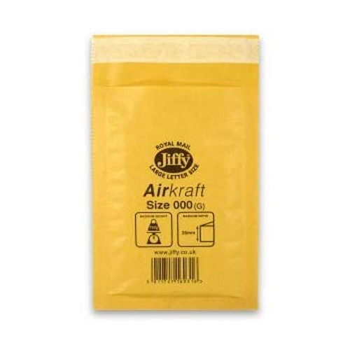 Jiffy Airkraft Size 000 Padded Envelopes 90x145mm