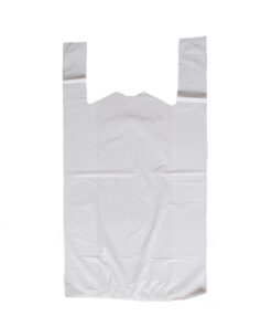 White Plastic Vest Style Carrier Bags 11x17x21