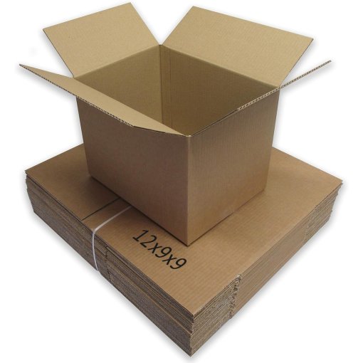 Single Wall Cardboard Boxes 12" x 9" x 9" (305 x 229 x 229 mm)