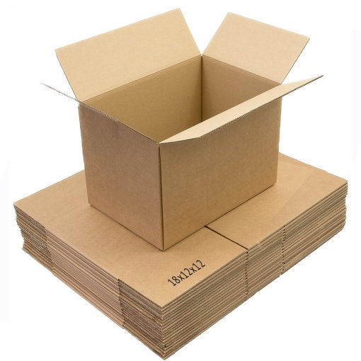 Single Wall Cardboard Boxes 18" x 12" x 12" (457 x 305 x 305 mm)