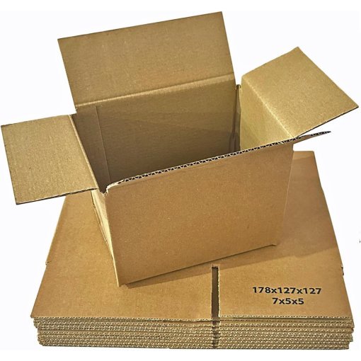 Small Single Wall Cardboard Boxes 7" x 5" x 5" (178 x 127 x 127 mm) - Image 2