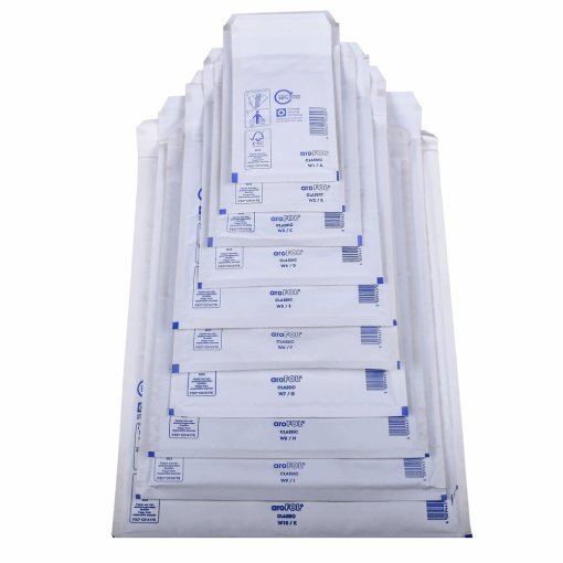Arofol Size 5 (2/E) White Padded Bubble Envelopes 220x265mm