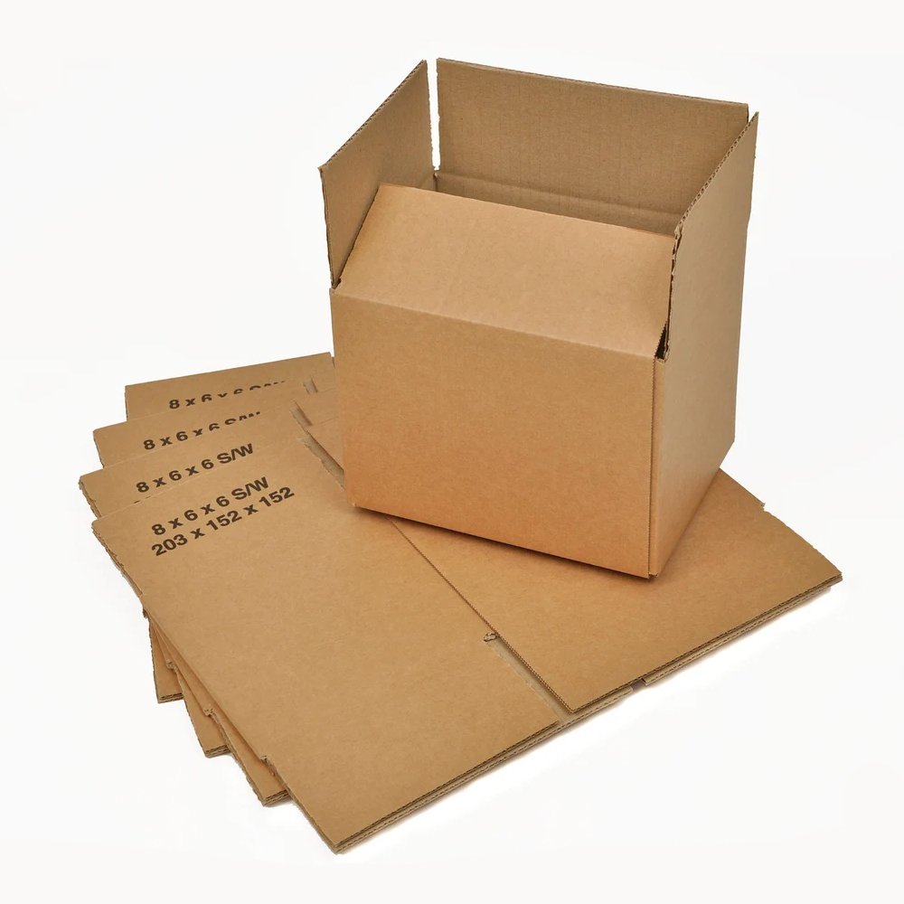Small Single Wall Cardboard Boxes 8" x 6" x 6" (203 x 152 x 152 mm) - 100