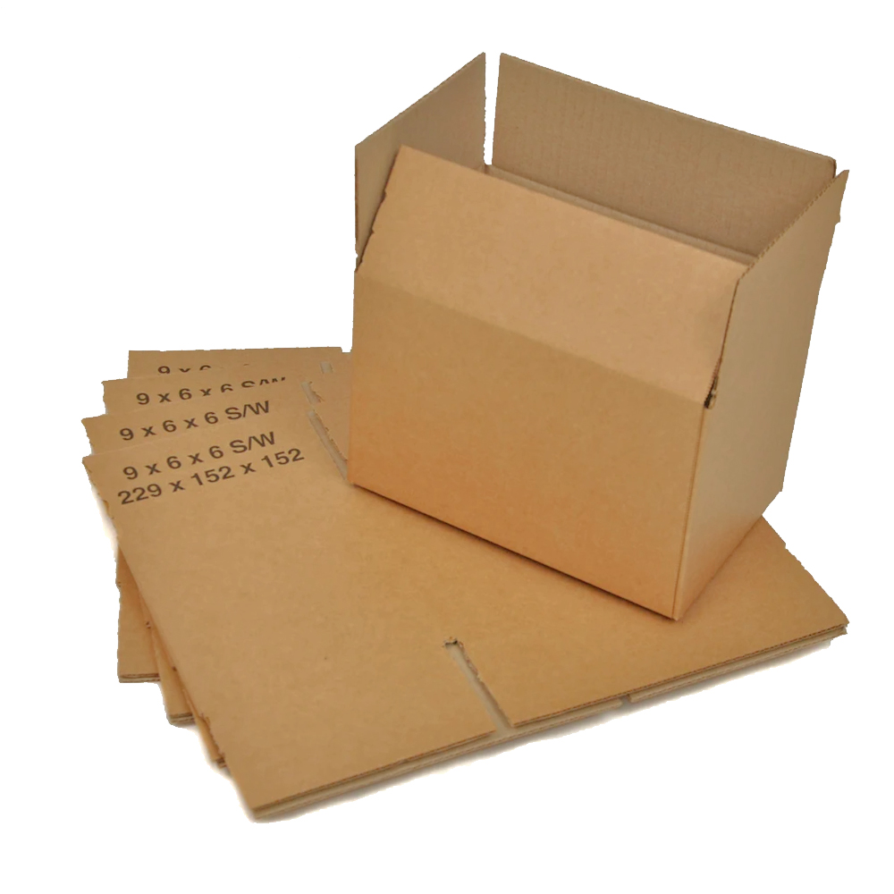 Small Single Wall Cardboard Boxes 9" x 6" x 6" (229 x 152 x 152 mm) - 100